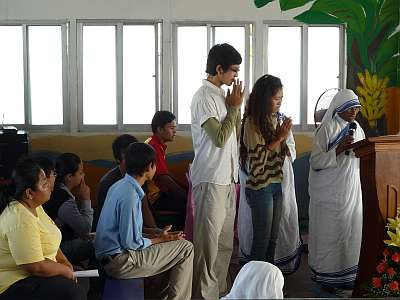 Young people participate in the prayer of the faithful