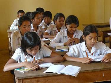 A typical classroom scene