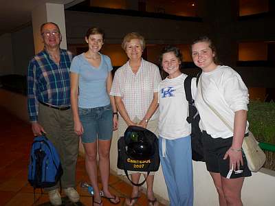 Assumption travelers with Sr. Helene
