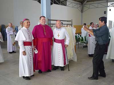 Fr. Olivier (center) before ceremony