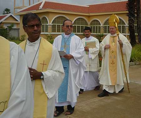 The bishops in procession