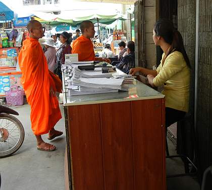 The bus station in Phnom Penh