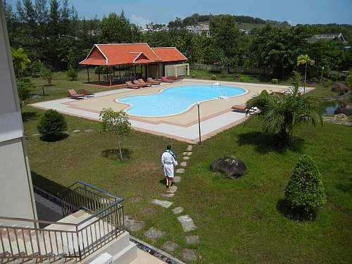 The hotel school swimming pool