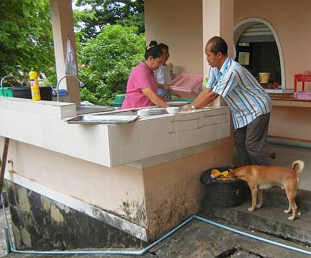 Washing dishes