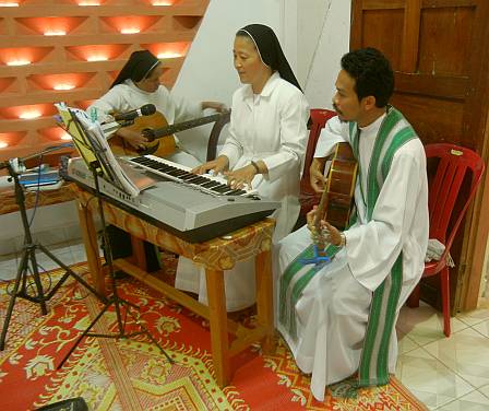 Music group at mass