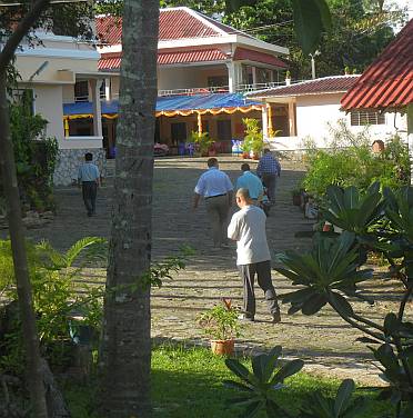 Walking back to the main building