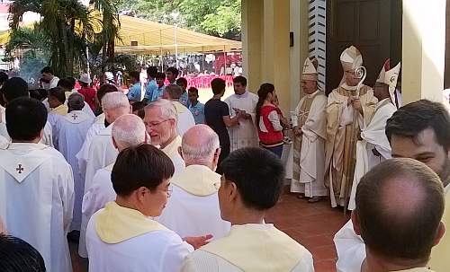 Waiting for the liturgy to begin