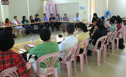 Meeting between the bishop and lay missioners