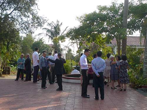 Guests after the church ceremony