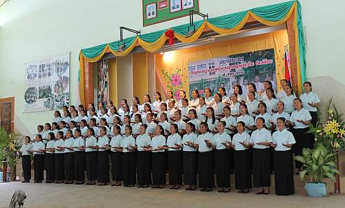 The First Year singing for their sisters