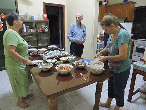 Preparing the serving table