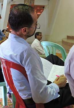 Taking notes during the meditation