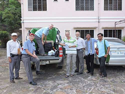 Loading up the truck to Kampong Cham