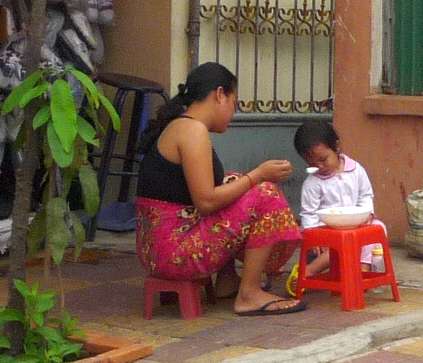 Feeding a toddler