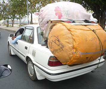 Heavily loaded taxi