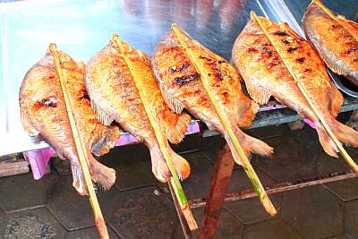 Grilling whole fish