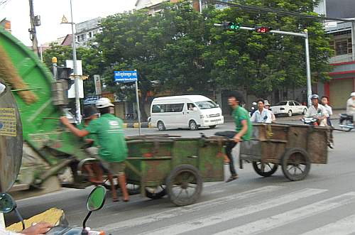 Truck pulling carts