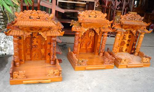 Home shrines made of heavy wood