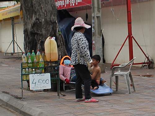 Selling gas on the street