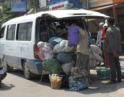 Loading an intercity van