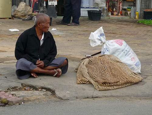 Man sitting on the street