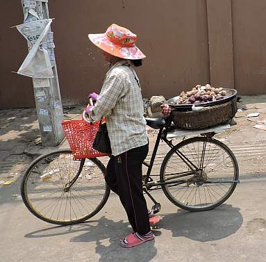 Selling from a bicycle