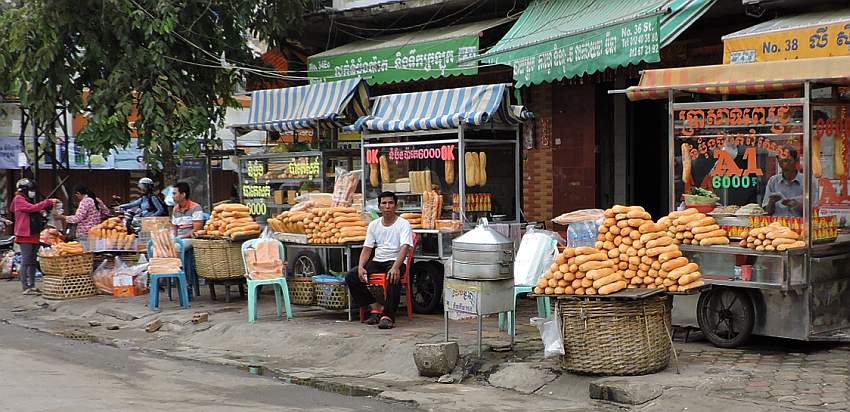 French bread on the street