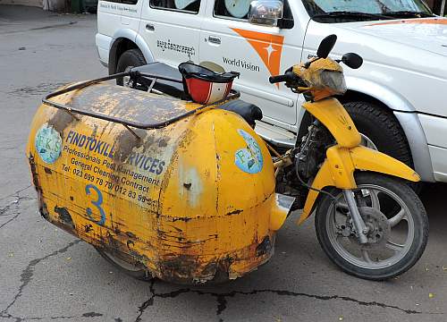Pest control motorcycle