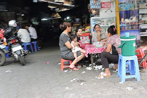 Women chatting on the street