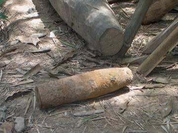 UXO, an artillery shell, found where we ate lunch