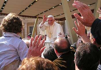 The Pope greeting our section