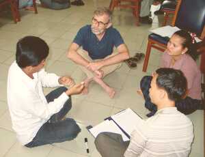 Group discussion at staff workshop