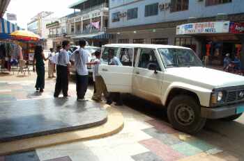 Picking up some of the deaf people at a hotel