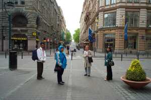 The Cambodia crew in downtown Helsinki