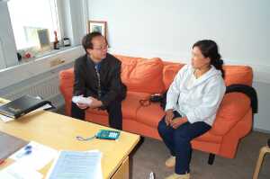 Navy with the English-Khmer interpreter