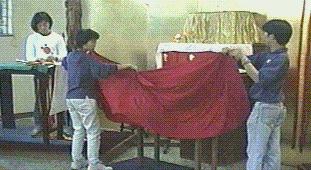 Preparing the chapel