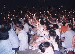 Raising Candles in the Air