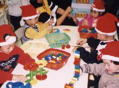 Deaf children inside the center