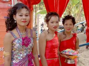 The bride and two attendants