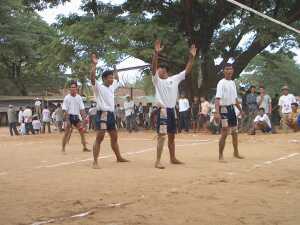Stand-up amputee volleball