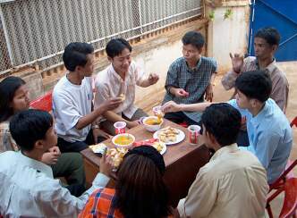 Eating and talking