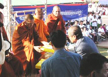 Monks blessing the ceremony and activities