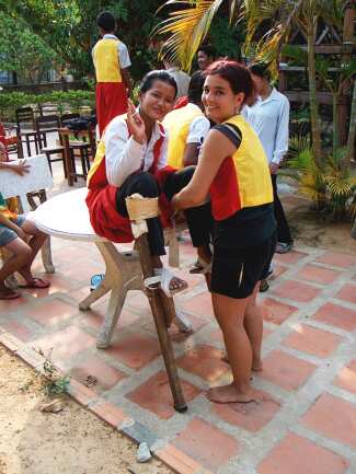 Putting on stilts