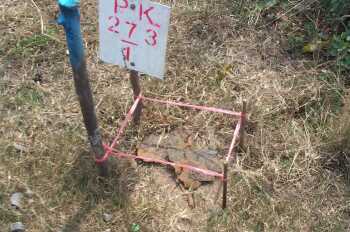 An old unexploded vehicle landmine