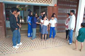 Assembling for the start of the deaf classes