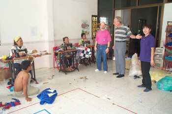 With AIDS patients making quilts