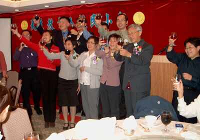A toast by the leadership of the Catholic deaf group
