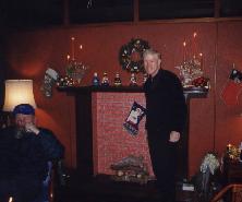 Sean Burke and fireplace