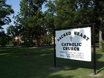 Sacred Heart church sign