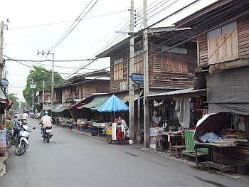 Old wooden houses in Bangkok